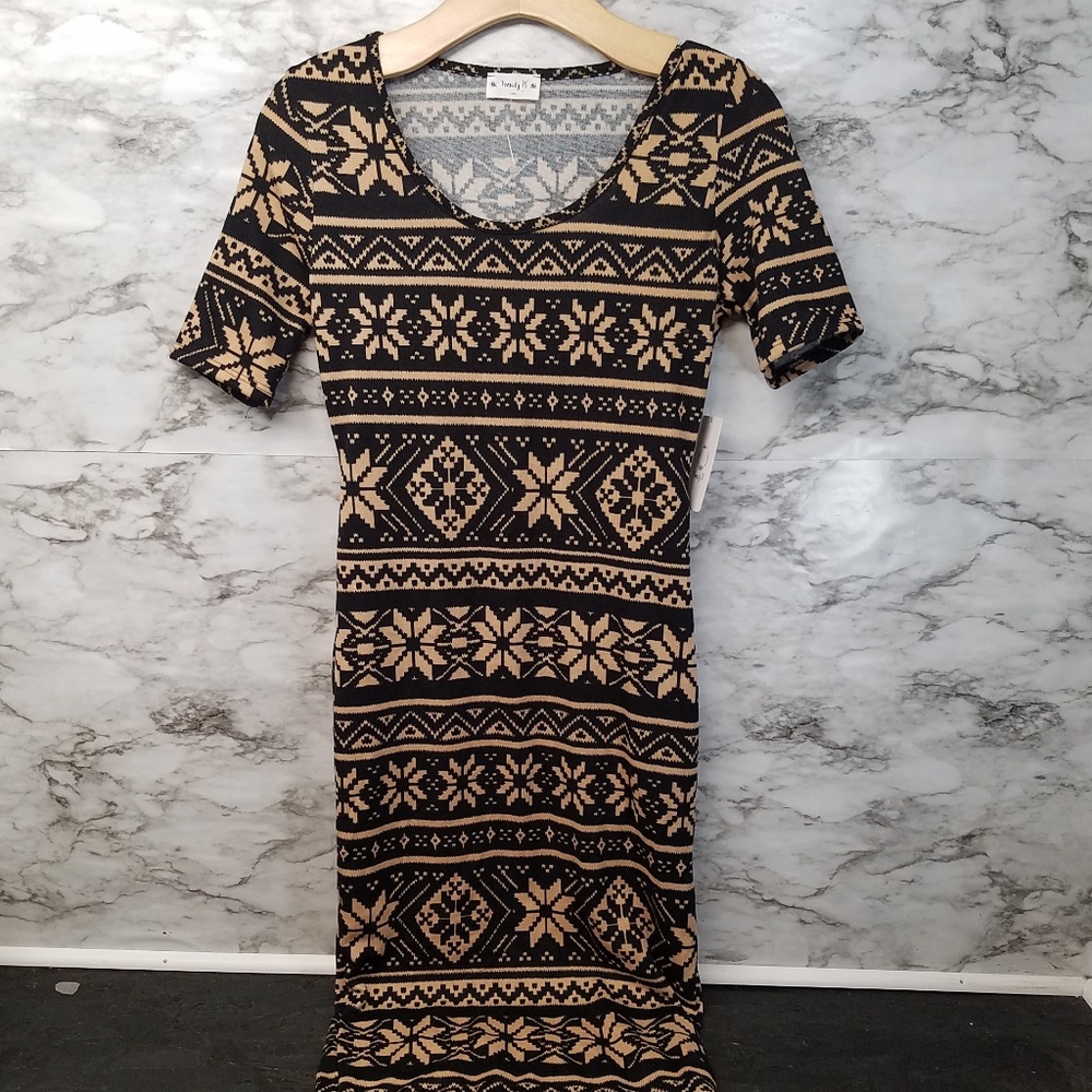 Trendy JS Womens Dress Sz L New with tags Brown